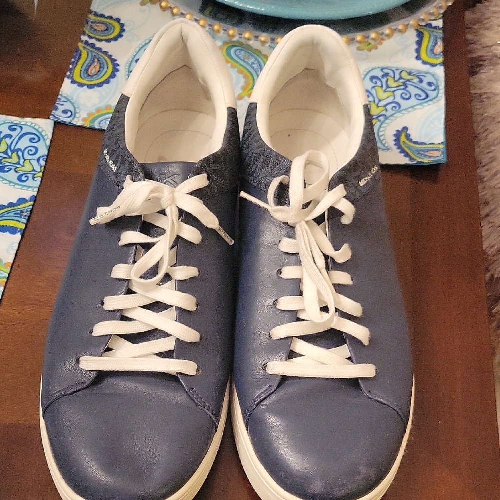 Sz 11 Mens MICHAEL Michael Kors Blue and White Sneakers